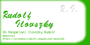 rudolf ilovszky business card